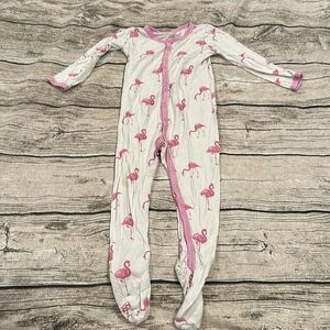 Kyte Baby Bamboo Footie with Flamingo Print Size 18-24 Months